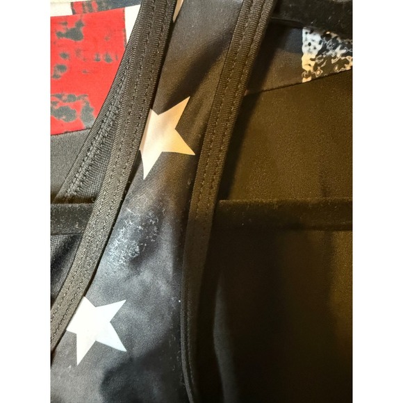 American Flag 2 Piece Swimsuit Skirt Set Womens Patriotic Stars & Stripes Sz L - Picture 2 of 8